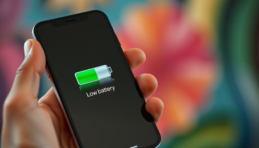 Low battery smartphone image for TSA new portable battery regulations
