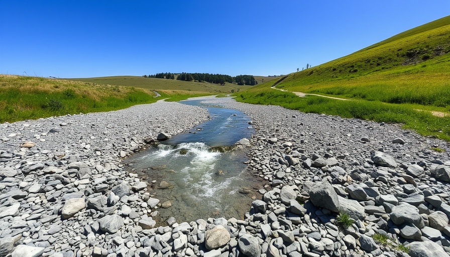 San Antonio water levels, dry riverbed with sparse water