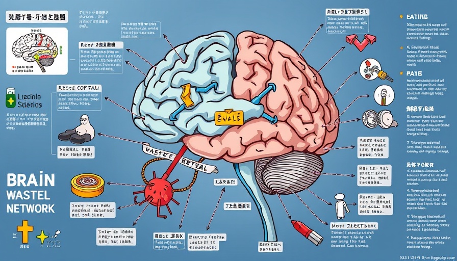 Illustrative diagram of brain waste disposal network processes.