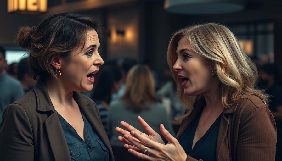 Animated conversation scene related to Trump Surgeon General Controversy.