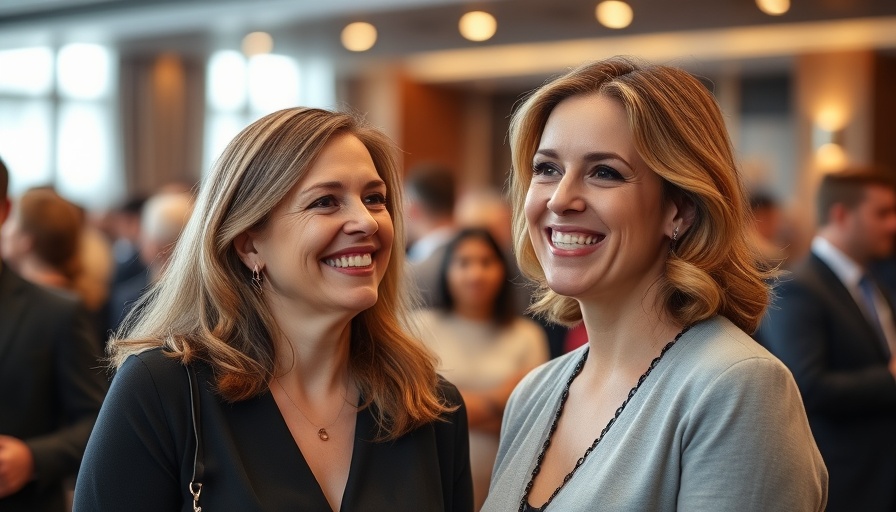 Smiling women engaging at an event, health and wellness