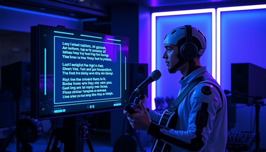 AI system as a songwriting collaborator in a modern studio.