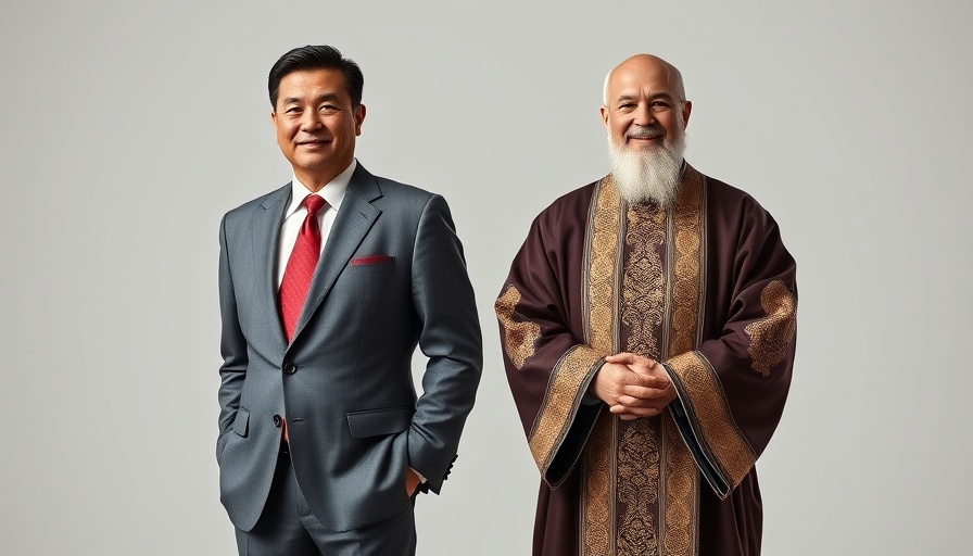 Politicization of the Pope: Public figures in distinct attire.