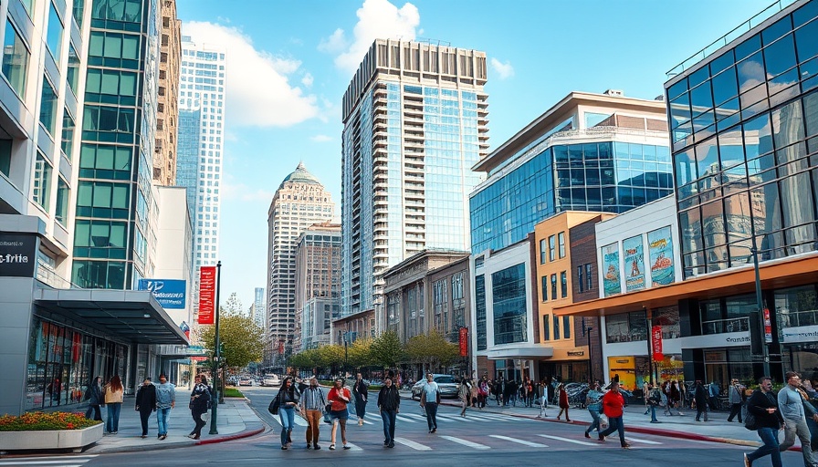Modern cityscape depicting business updates in South Frisco.