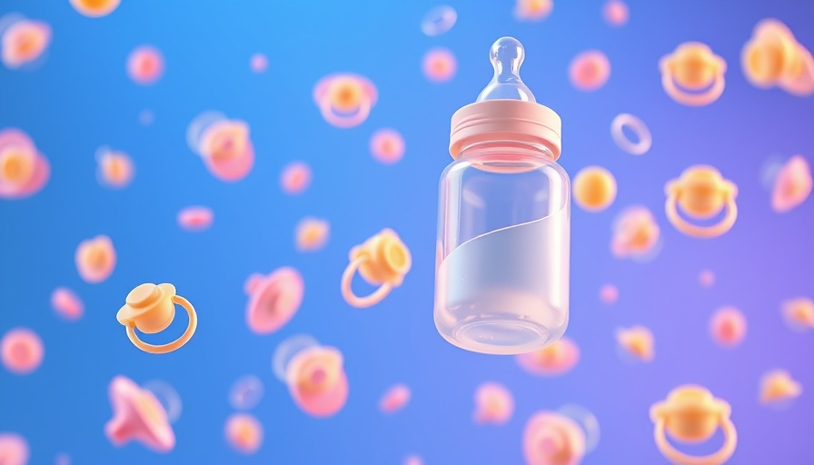 Baby bottle and pacifiers on blue background, worst thing to say to a new mom.