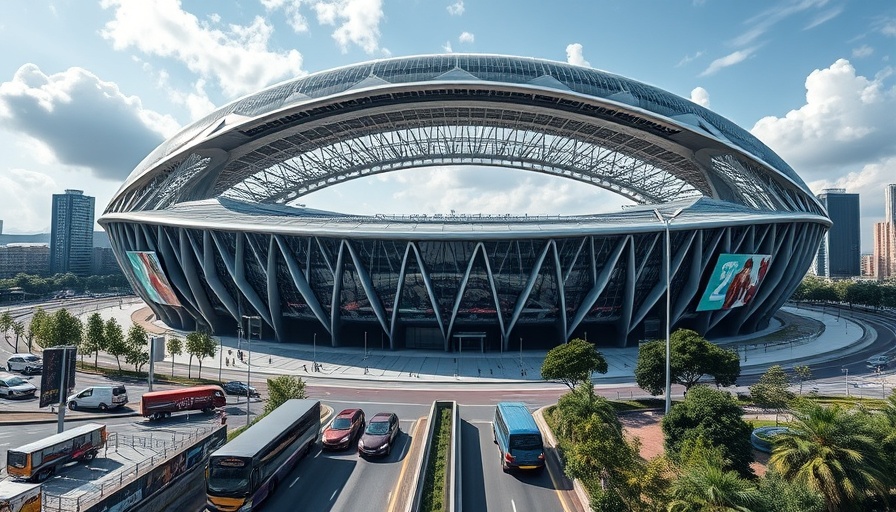 Futuristic NRG Stadium renovation concept with urban landscape