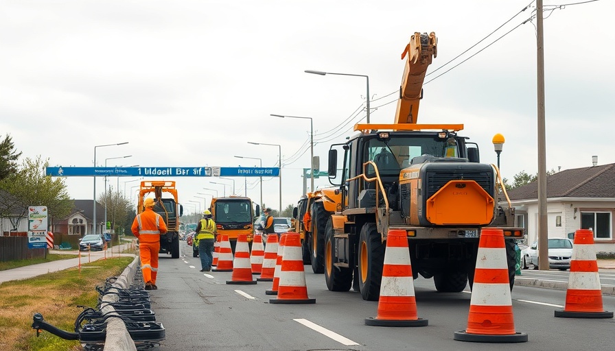 Roadwork in Flower Mound and Highland Village with construction activity.
