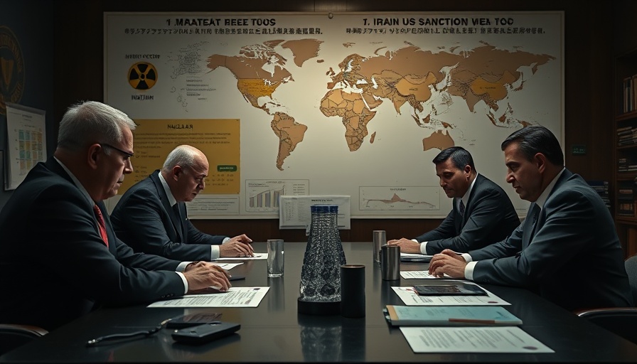 Impact of US sanctions on Iranian nuclear research, conceptual depiction.