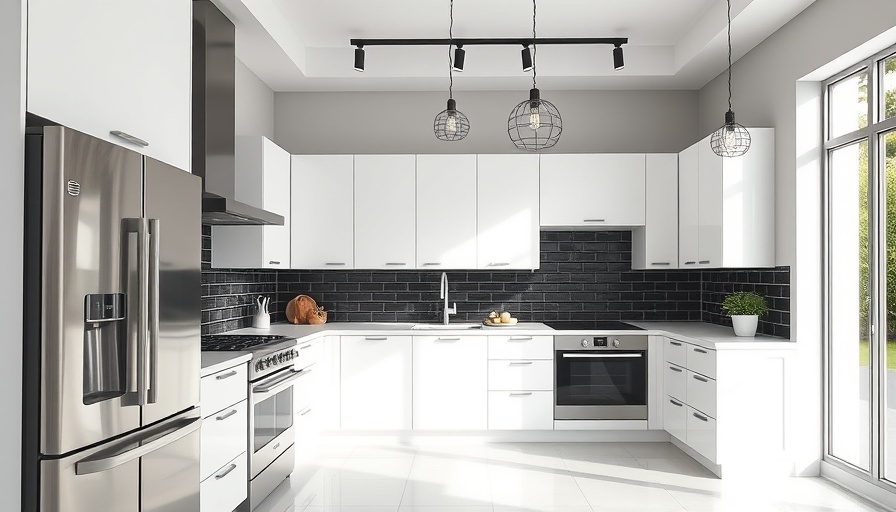 Modern kitchen design with white cabinets in San Antonio rental.
