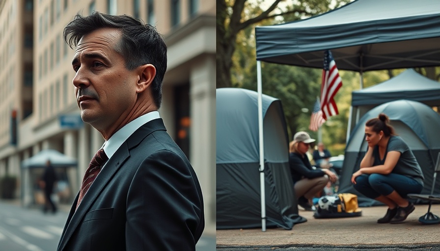 California homelessness crisis displayed through juxtaposed images.