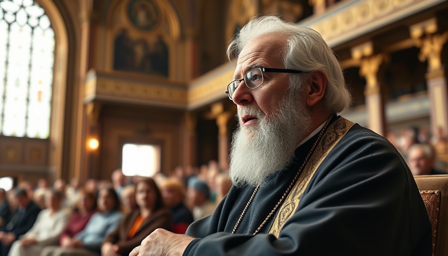 Religious figure speaking at an event, related to imprisoned journalists.