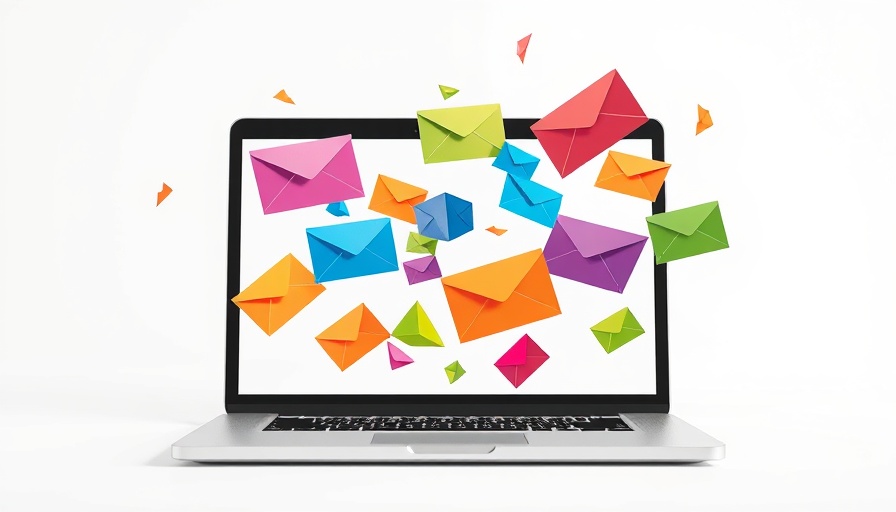 Envelopes flying from a laptop symbolizing information flow and federal funding cuts impact.