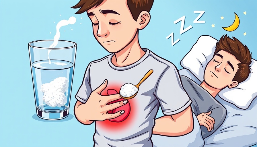 Collage illustrating health benefits of baking soda water at night.