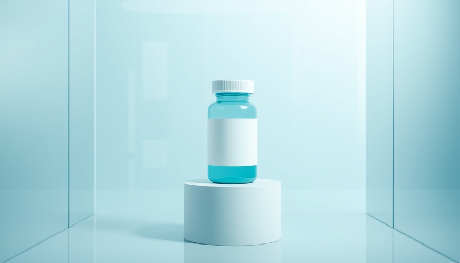 Prescription bottle on pedestal symbolizing fighting health insurance company denials.