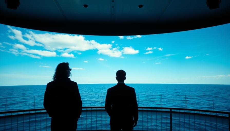 Virtual Titanic deck experience at San Antonio exhibition.