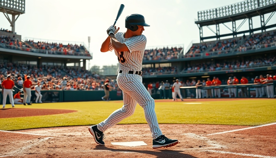 Dynamic shot of batter mid-swing in baseball game, capturing action and excitement.