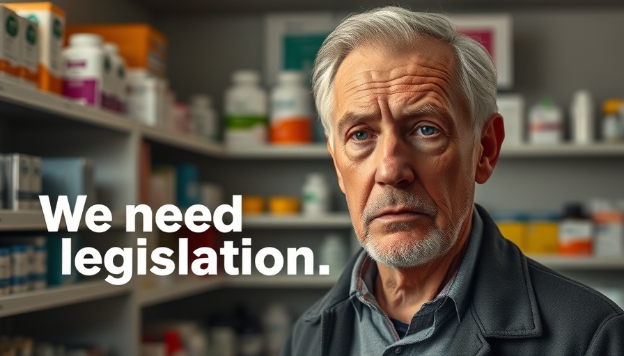 High prescription drug costs debated by concerned older man in pharmacy.