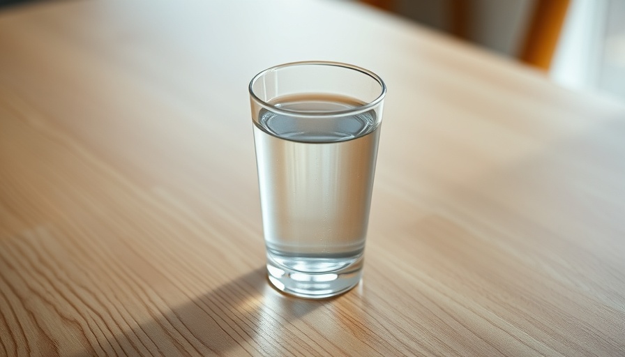 Minimalist water glass symbolizing water-only fasting diets.