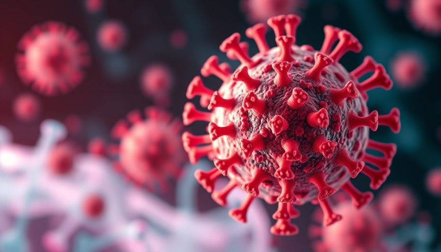 Complex measles virus structure representing US measles cases.