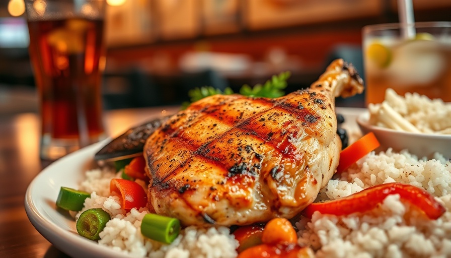 San Antonio dining experience with grilled chicken and sides.