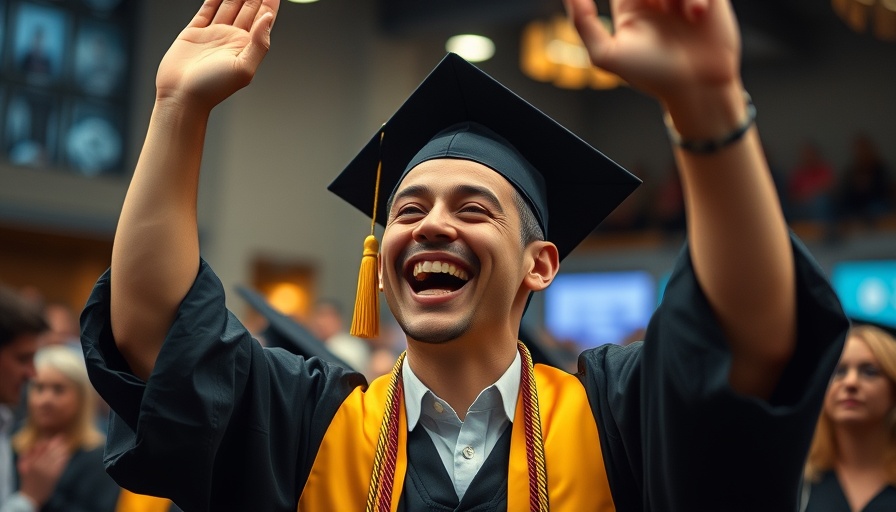 Graduating takes dedication, joyful graduate celebrating.