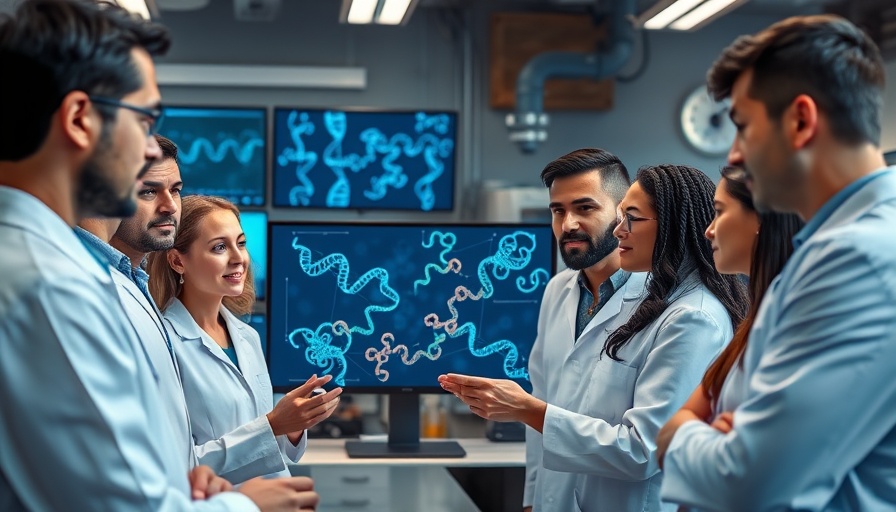 Scientists collaborating in a high-tech gene therapy lab.
