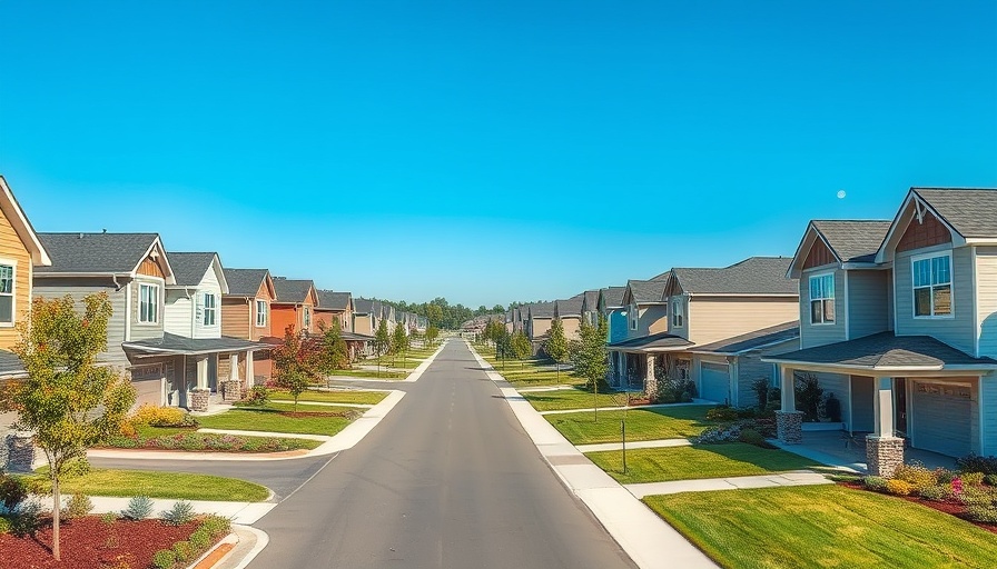 Suburban homes in Dallas housing market, clear day.
