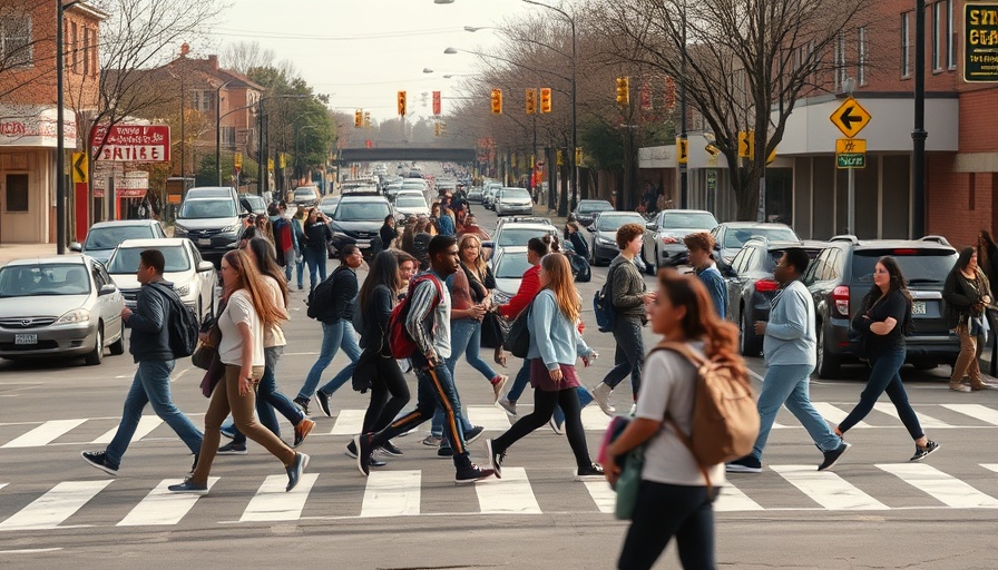 Plano summer school zones traffic safety scene with students and signs.