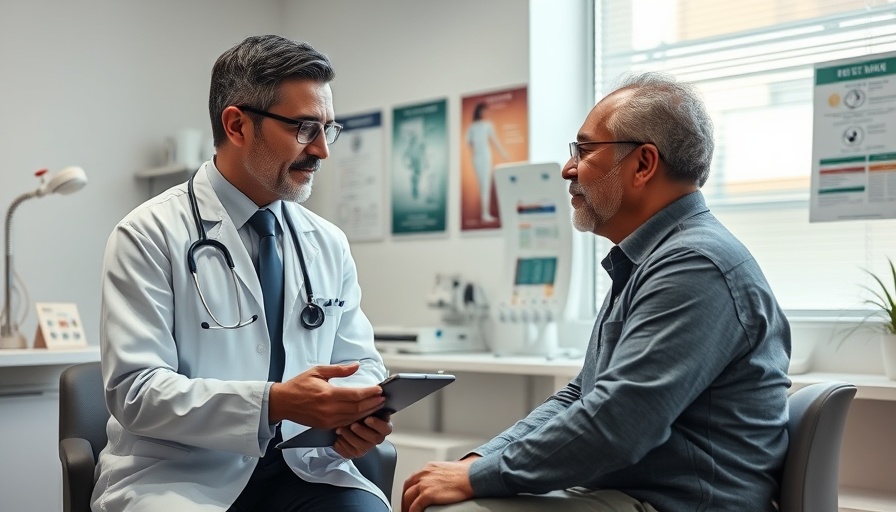 Doctor and patient discussing refractory celiac disease treatment in clinical setting.
