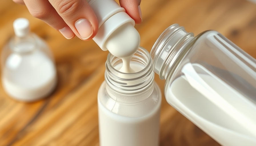 Close-up of infant formula preparation, emphasizing safety review.