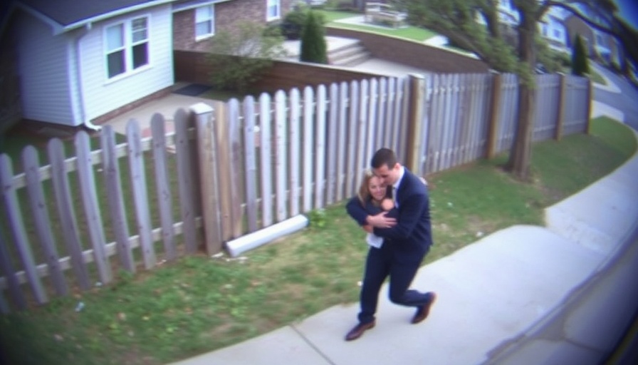 Blurry image of two people on a sidewalk, related to Houston woman detained by ICE.