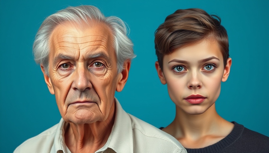 Age transformation illustration highlighting best food for aging skin.