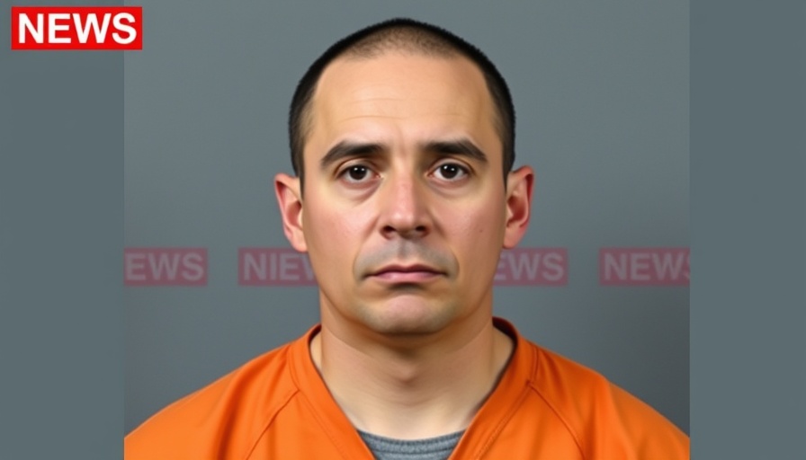 San Antonio crime reports scene with mugshot and news overlay.