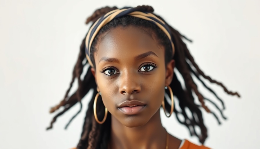 Portrait of a woman with dreadlocks, neutral expression.