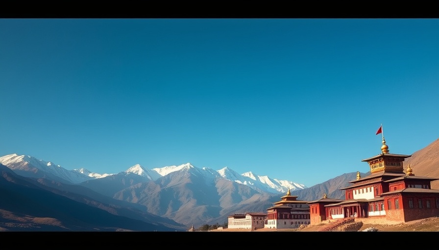 Tibetan landscape symbolizing Panchen Lama's disappearance under clear skies.