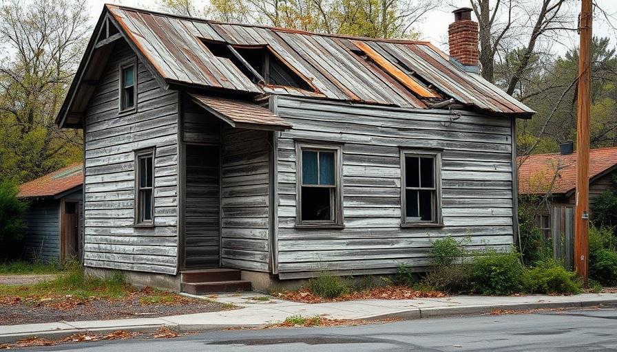 Deteriorating house depicting pre-World Cup Houston infrastructure.
