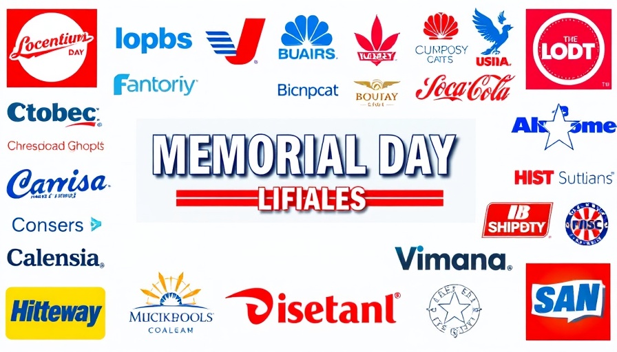 Memorial Day Sales promotion featuring San Antonio brand logos.