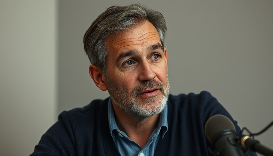 Middle-aged man podcast discussing worst drink for your liver.