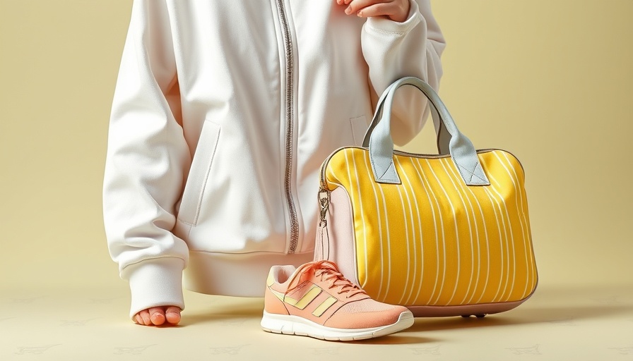 Travel essentials for wellness 2025: sweatshirt, bag, shoes.