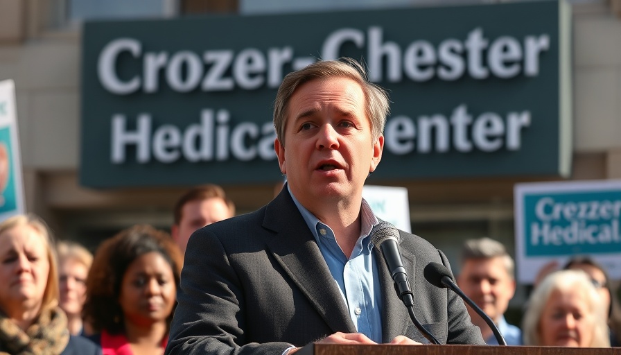 Healthcare reform and private equity oversight rally at medical center.