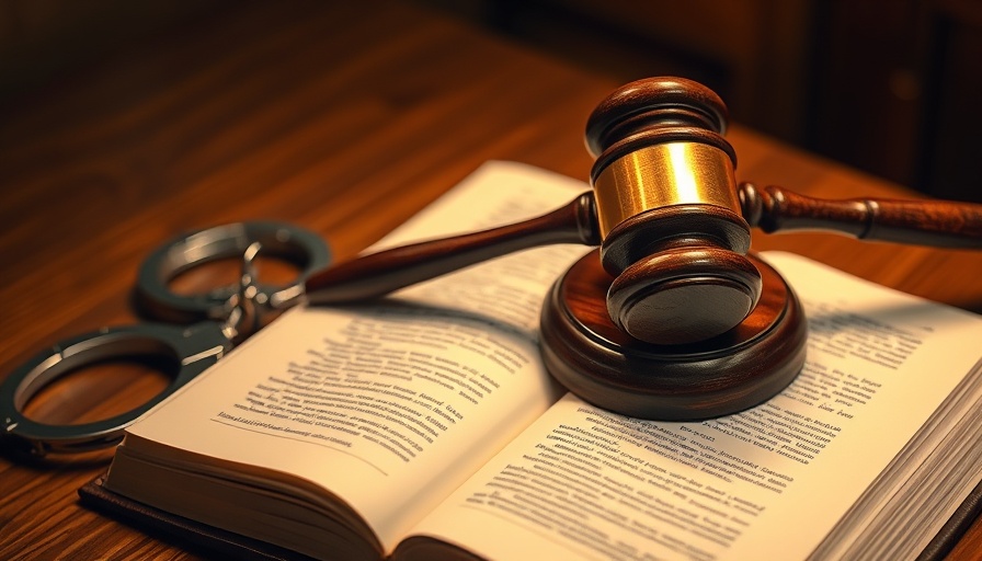 Gavel on law book with handcuffs, symbolizing Texas bail reform laws.