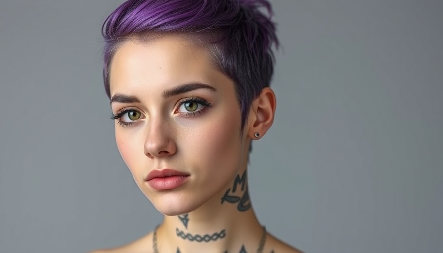 Young woman with purple hair and facial tattoos related to San Antonio youth violence incidents.