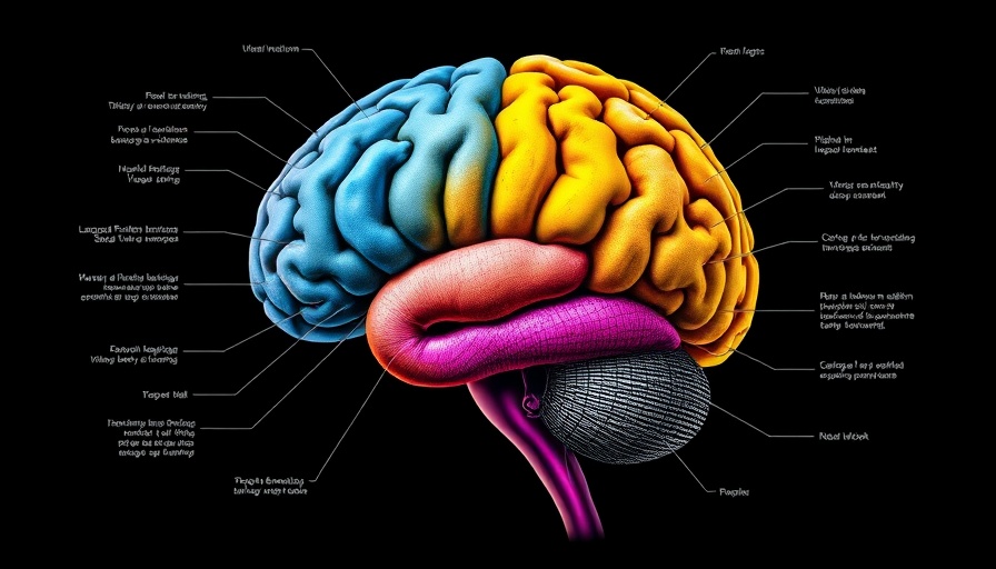 Brain vision language connection study with colored bananas.