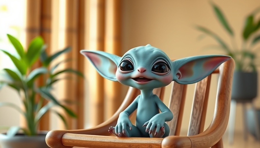 Charming alien character in new live action Lilo & Stitch movie scene.