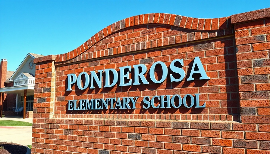 Spring ISD accountability sign at Ponderosa Elementary School.