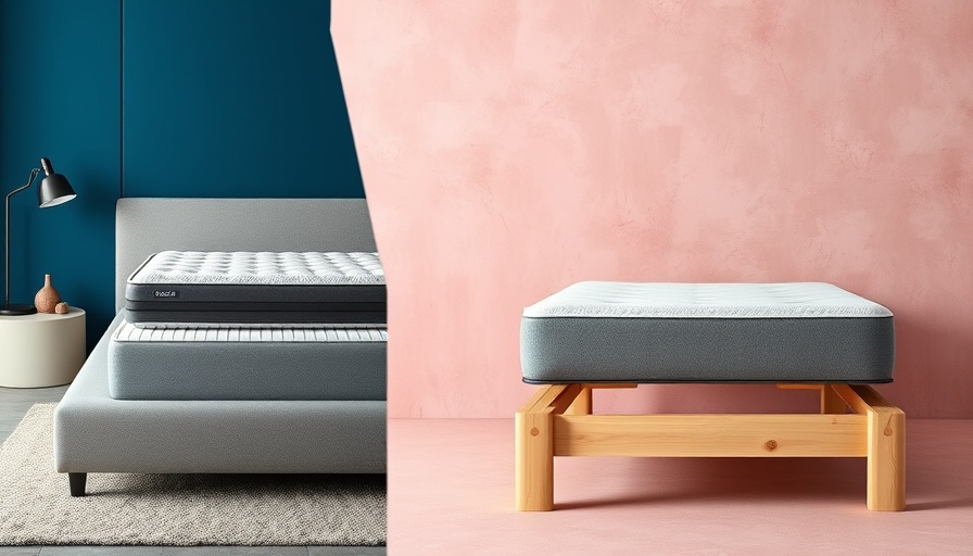 Two modern mattresses, contrasting setups, best mattresses for a healthy lifestyle.