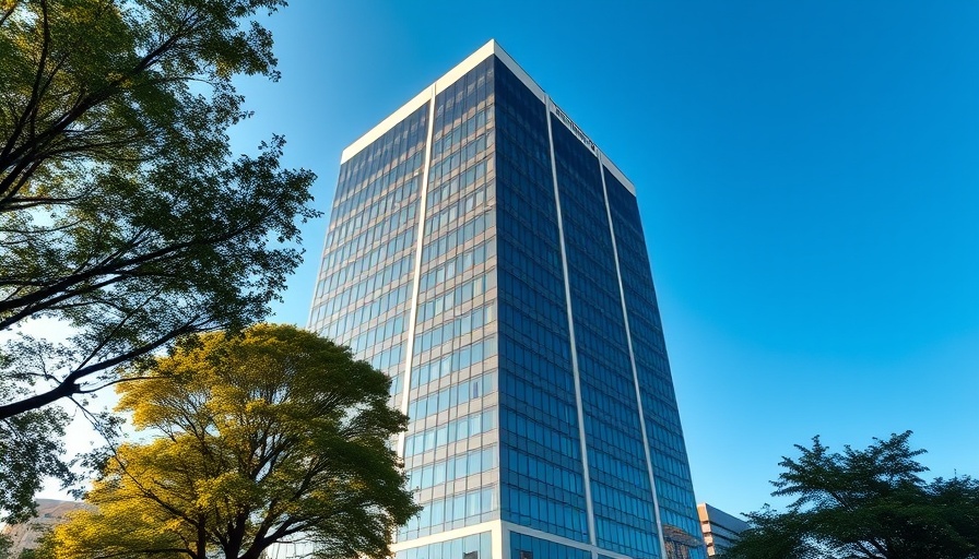 UnitedHealth building under a clear blue sky.