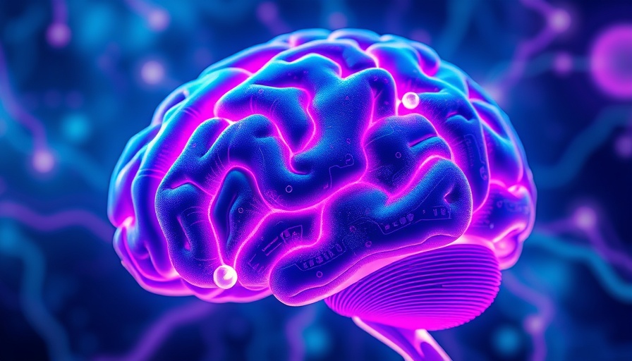 Abstract groovy brains more efficient visual, vivid neon colors.