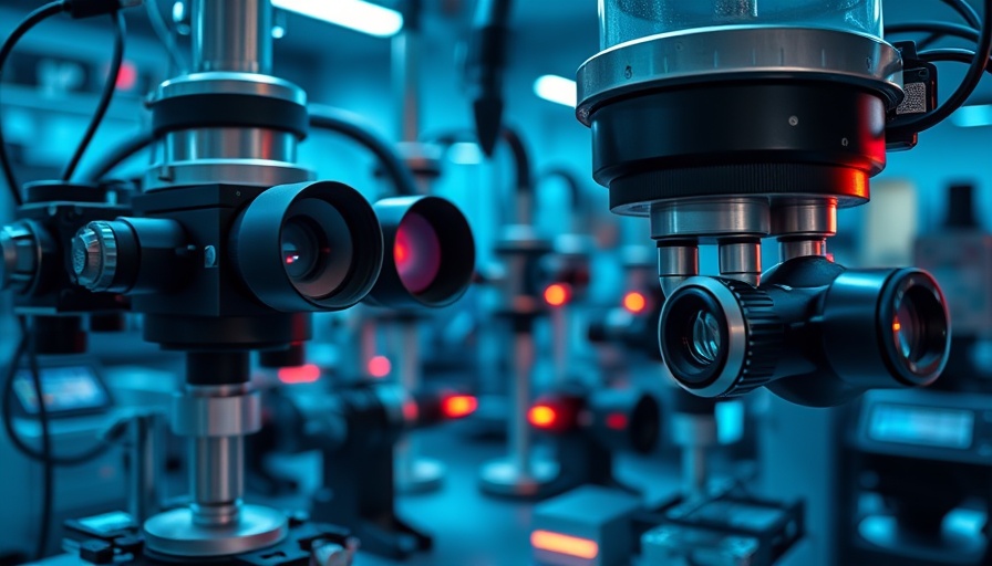 Advanced laboratory setup featuring holographic video microscopy equipment.