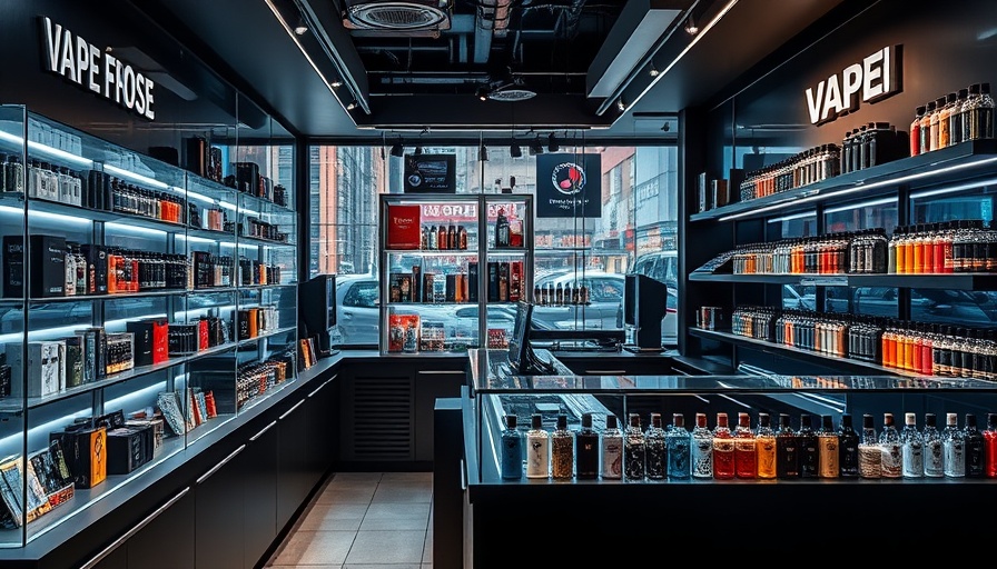 Modern vape shop in Frisco with sleek interior design.